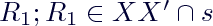 $R_1;R_1 \in XX' \cap s$